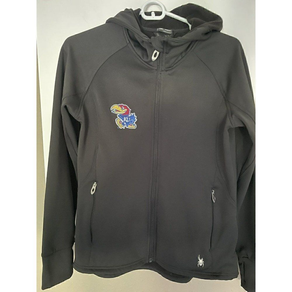 Kansas KU Jayhawks Spyder Women's Hayer Full Zip Fleece Gameday Hoodie Size M